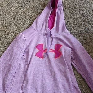 Under Armour Purple Hoodie with Pink Logo